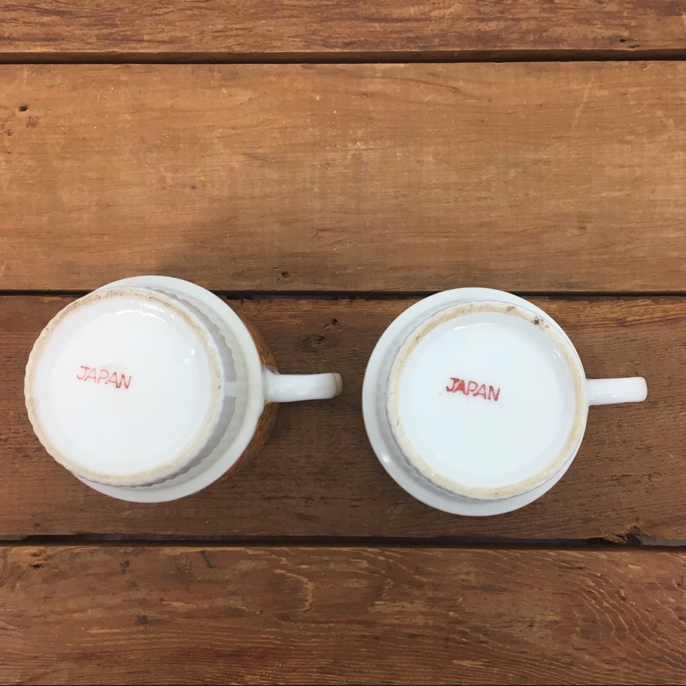 VTG 60's Daisy Stacking Coffee Mugs - Picture 3 of 8